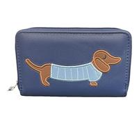 SoBo LEATHER Ladies Purse, Medium Size Purses Featuring Dogs, Zipped with Coin and Card Slots (Blue)