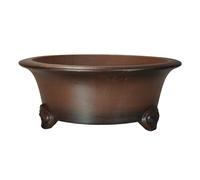 SOBOLON Flower Pot Purple Clay Handmade Round Pot Calibre 52cm Breathable Gardening Bonsai Container Modern Simple Flowerpot