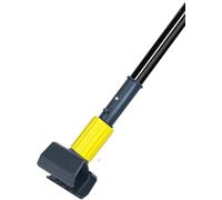 SOBONNE Commercial Mop Handle Heavy Duty,Industrial Mop Stick with Jaw Clamp Wet Gripper Mops Head Replacement Holder for Floor Cleaning (Yellow, mop Handle)