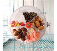 Sobotoo Bird Parrot Foraging Toy Creative Seed Food Ball Rotate Wheel Intelligence Growth Training Toy for Parrot Parakeet Cockatiel Conure Lovebird African Grey Cockatoo (White)