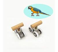Sobotoo Parrot Roller Skates Bird Intelligence Training Interactive Toys for African Grey Cockatoo Macaw (L)