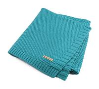 SOBOWO Baby Swaddle Blanket, Babies Knit Soft Wrap Stroller Blankets for Infant Girls Boys Cribs, Nursing, Security (Blue Green)