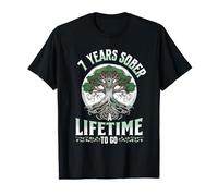 Sobriety Anniversary 7 Years Sober Recovery Soberversary T-Shirt