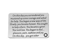 Sobriety Gift Addiction Recovery Gift AA Gift NA Gift 12 Step Gifts Alcoholics Anonymous AA Recovery Sobriety Wallet Insert Card (you got sober NA)