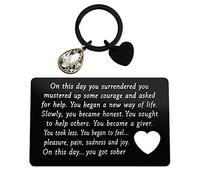 Sobriety Gift Addiction Recovery Gift Engraved Sobriety Wallet Insert Card AA Gift NA Gift 12 Step Gifts Alcoholics Anonymous AA Recovery Sobriety Gifts for Men Women