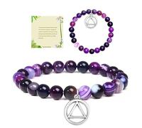 Sobriety Gifts for Women Addiction Recovery Bracelets Sobriety Bracelet Inspirational Bracelets with AA Alcoholics Anonymous1 Year 2 Years 3 Years 5 Years 6 Months Sober Gifts for Women in Recovery