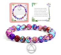 Sobriety Gifts for Women Addiction Recovery Bracelets Sobriety Bracelet Inspirational Bracelets with AA Alcoholics Anonymous1 Year 2 Years 3 Years 5 Years 6 Months Sober Gifts for Women in Recovery