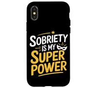 Sobriety Is My Superpower Sober Pride Recovery Sobriety Life Case for iPhone X/XS