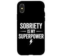 Sobriety Is My Superpower Sober Pride Recovery Sobriety Life Case for iPhone X/XS