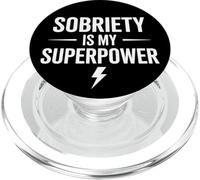 Sobriety Is My Superpower Sober Pride Recovery Sobriety Life PopSockets PopGrip for MagSafe