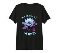Sobriety Lotus Flower Namastay Sober NA 12 Step Recovery Premium T-Shirt