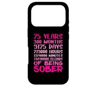 Sobriety Recovery Anniversary 25 Years Sober Case for iPhone 17 Pro