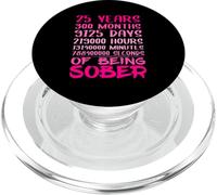 Sobriety Recovery Anniversary 25 Years Sober PopSockets PopGrip for MagSafe