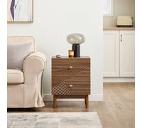 Pre-sale SoBuy FBT170-N, Vintage Bedside Table with 2 Drawers, Wooden Side Table with Rubber Wood Legs, Nightstand for Bedroom, Living Room, and Study