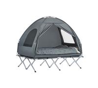 SoBuy 2 Person Foldable Camping Tent with Bed Air Mattress Sleeping Bag Carrying Bag Camping Bed Grey W193 x D145 x H188cm OGS32-L-HG