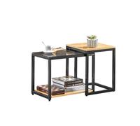 SoBuy 2 Set Nesting Tables Coffee Side End Table, Sofa Table,FBT35-SCH,UK