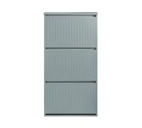 SoBuy 3 Flip-Drawer Shoe Cabinet Light Grey W61 x D26 x H120cm FSR165-H-HG