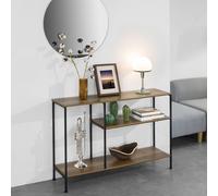 SoBuy 3-Shelf Console Table - Space-Saving Industrial Style in Brown | Size: 120 cm SoBuy Brown 120 cm