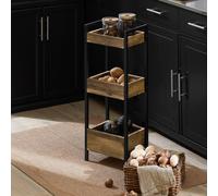 SoBuy 3-Tier Space-Saver Storage Rack - Bathroom Organiser in Brown SoBuy Brown