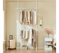 Clothes Rail White Closet Wardrobe Freestanding Storage Adjustable Coat Rack ,sobuy Frg109-Ii-W