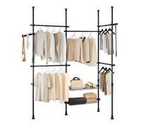 SoBuy Adjustable Floor Coat Rack - Telescopic Metal Frame in Black SoBuy Black