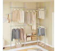 SoBuy Adjustable Floor Coat Rack - Telescopic Metal Frame in Grey SoBuy Grey