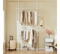 Sobuy Adjustable Freestanding Coat Rack 75X9X227Cm Functional Frg109-Ii-W