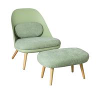 Sobuy Fst63-Gr,armchair With Beech Footrest Fabric Grey 67Cm Wide,green,w65Xd59Xh76