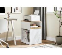 Sobuy Ask08-Nw, Home Office File Cabinet Printer Stand Storage Cabinet On Wheels Side Table End Table,w40Xd50Xh65