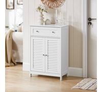 Sobuy Frg238-W, Bathroom Cabinet Versatile Storage Unit With Drawer Moisture-Resistant Storage Cupboard,white