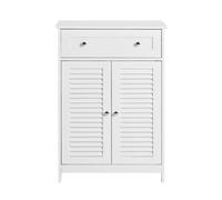 SoBuy FRG238-W, Free Standing Double Shutter Door Bathroom Storage Cabinet Cupboard White
