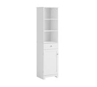 Tall Bathroom Storage Cabinet Unit - White