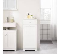 Sobuy Low Bathroom Cabinet With 1 Drawer 40X38X90Cm Functional Bzr21-Ii-W