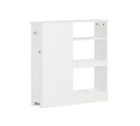 Sobuy Bathroom Storage Cabinet With Toilet Paper Holder White Wall Mounted