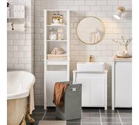 SoBuy Bathroom Tall Cabinet - Integrated Laundry Bin in White SoBuy White