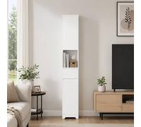 SoBuy Bathroom Tall Cabinet - Space-Saving Slim Design in White SoBuy White