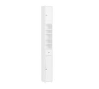 Sobuy Bathroom Tall Storage Cabinet Matt High Gloss White