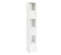 SoBuy Bookshelf with Doors and Drawers,STR10-W White