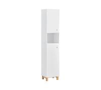 SoBuy Bathroom Tall Storage Cabinet,BZR91-W White