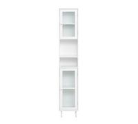 SoBuy Tall Cabinet 2 Glass Doors 171cm White