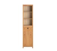 Sobuy Bathroom Tall Storage Cabinet With Laundry Basket Wood