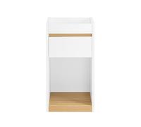 Sobuy Bedside Table Nightstand End Table With Shelf White Small Side Table