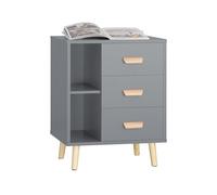 SoBuy Bedside Table with 3 Drawers, Side Table End Table Sofa Table,FBT95-HG,UK