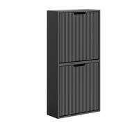 SoBuy Black Flip-Down Door Shoe Cabinet FSR204-SCH