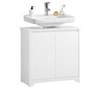 Sobuy Bzr108-Ii-W,under Sink Cabinet Vanity Unit Bathroom Storage Cabinet With 2 Doors Suitable For Pedestal Sinks