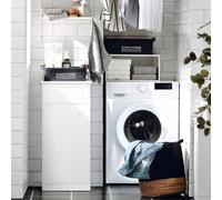 SoBuy Laundry Cabinet Laundry Chest Bathroom Storage Cabinet,BZR110-W White