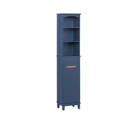 Sobuy Bzr112-B,bathroom Tall Storage Cabinet Cupboard, Blue Navy Blue