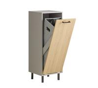 Sobuy Laundry Cabinet Storage Chest With Basket Wood Bathroom Furniture