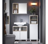 Sobuy Bzr146-W, Laundry Cabinet Laundry Chest Bathroom Storage Cabinet With Laundry Basket,white,w35Xd30Xh105