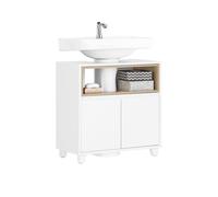 Sobuy Bzr148-W, Under Sink Cabinet Bathroom Vanity Unit Bathroom Cabinet Suitable For Pedestal Sinks,white,w60Xd30Xh60